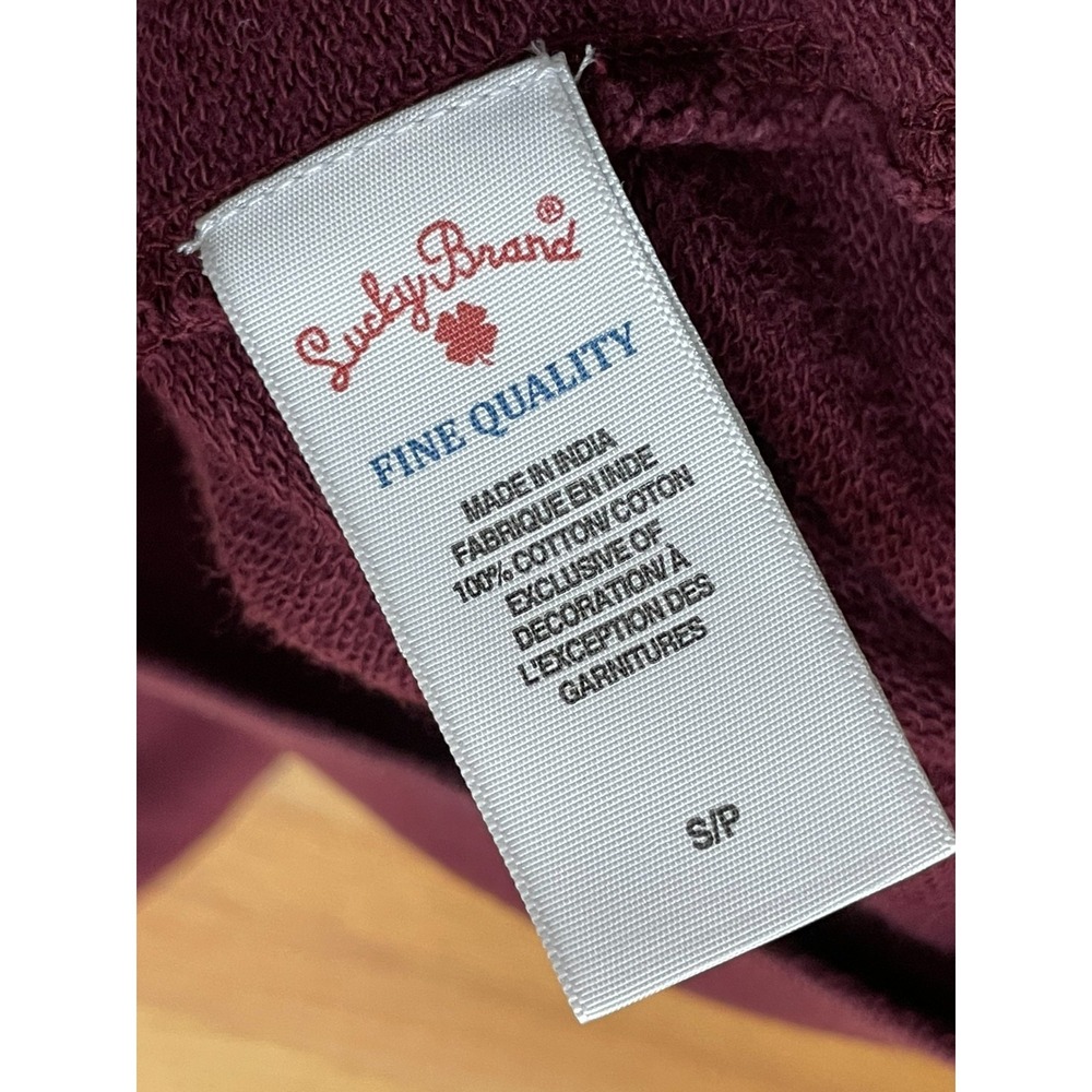Lucky Brand Women's S Red Hoodie Cotton Full Zip Y2k Vintage Embroiderd Aztec - Picture 9 of 10
